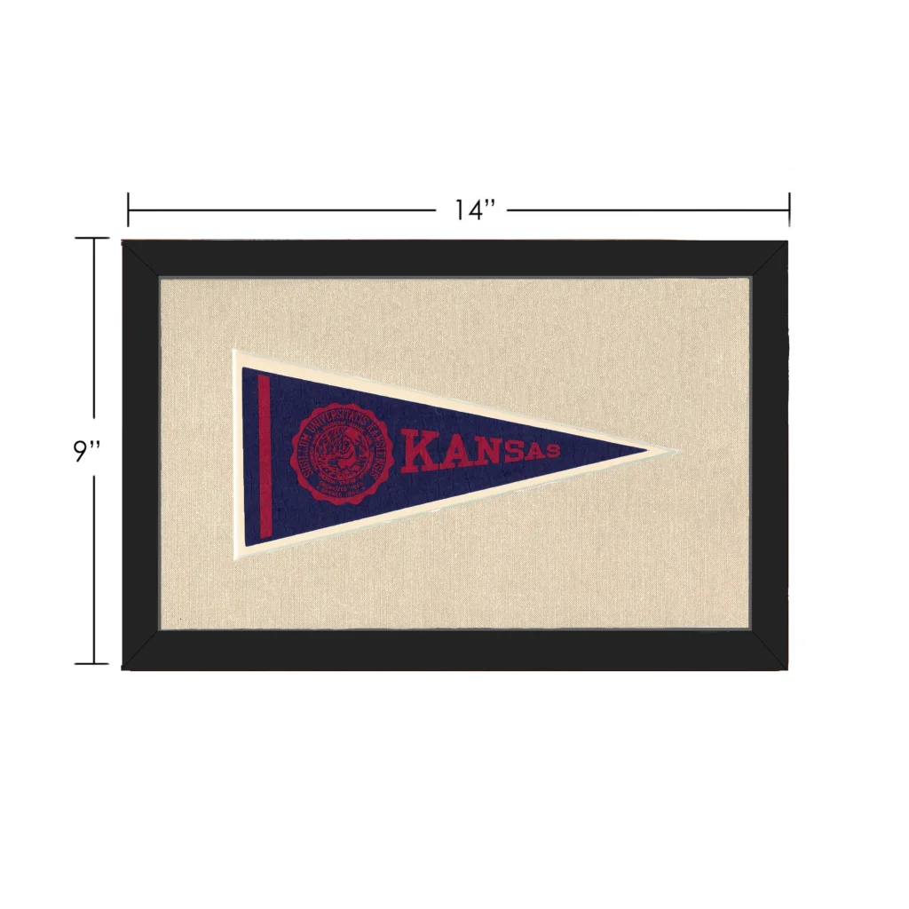 Vintage University of Kansas Pennant | Vintage Collectible Sports Pennant | vintageantiquesgifts.com