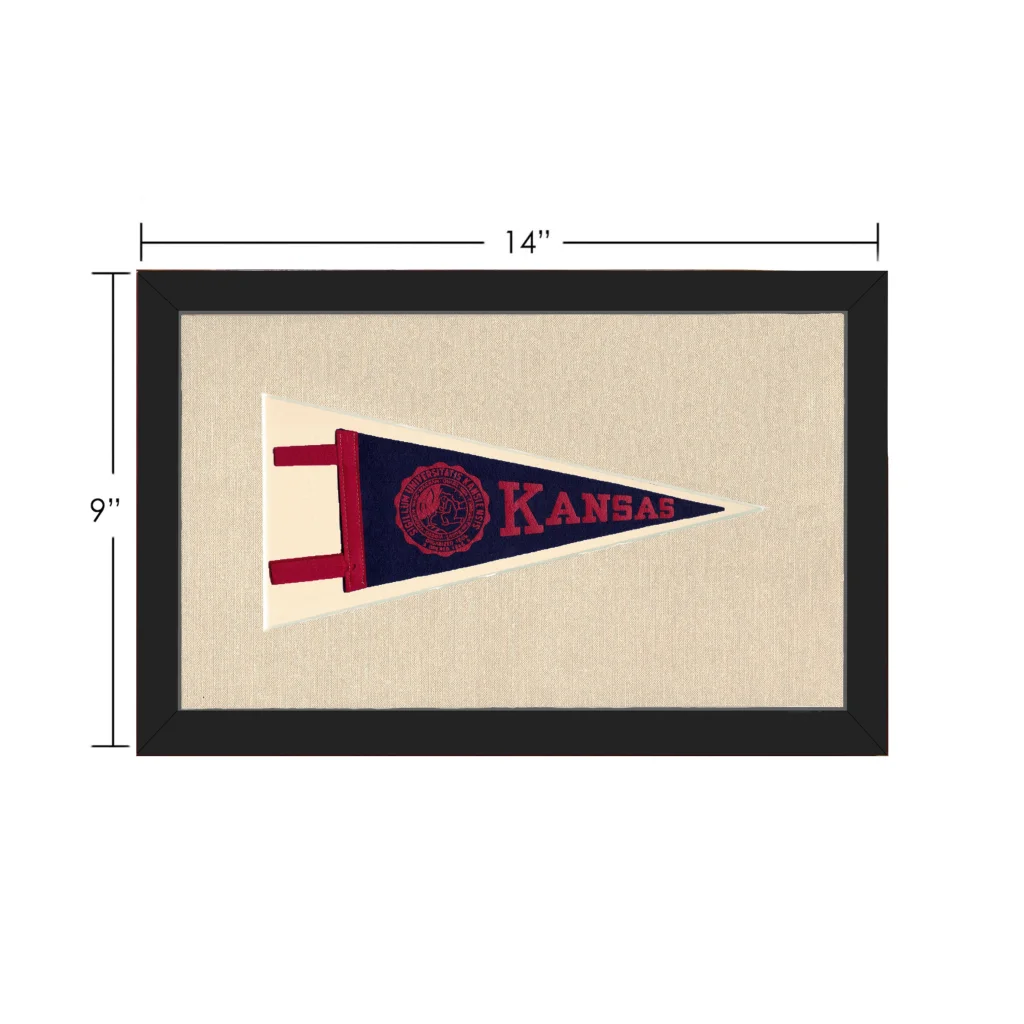 Vintage University of Kansas Pennant | Vintage Collectible Sports Pennant | vintageantiquesgifts.com