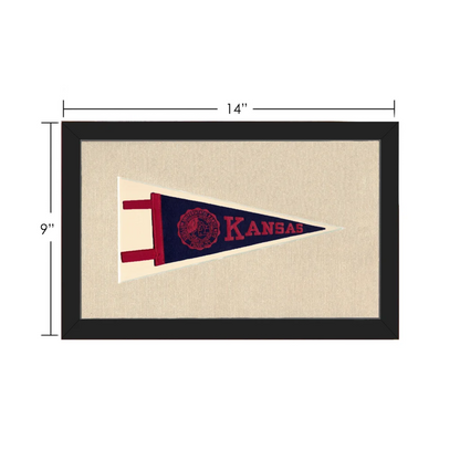 Vintage University of Kansas Pennant | Vintage Collectible Sports Pennant | vintageantiquesgifts.com