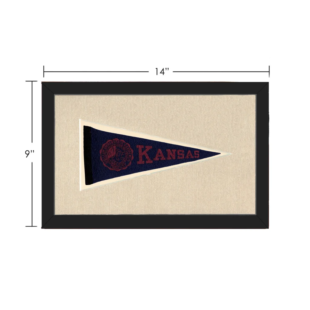 Vintage University of Kansas Pennant | Vintage Collectible Sports Pennant | vintageantiquesgifts.com
