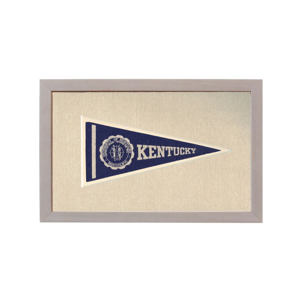 Vintage University of Kentucky Pennant | Rare Vintage Wool Felt Pennant Flag | vintageantiquesgifts.com