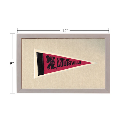 Vintage University of Louisville pennant with athlete silhouette