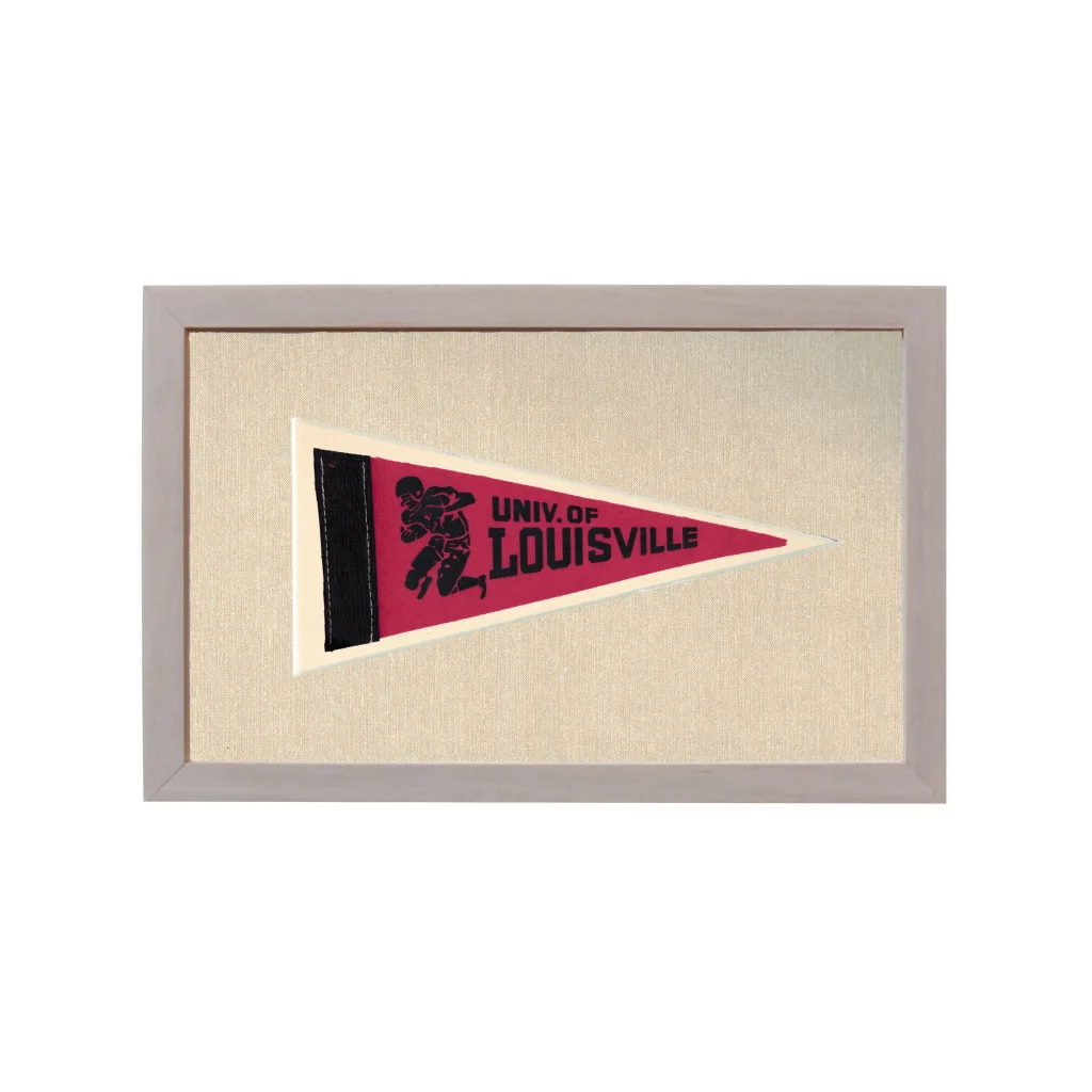 Vintage University of Louisville Pennant | Rare Vintage Wool Felt Pennant Flag | vintageantiquesgifts.com