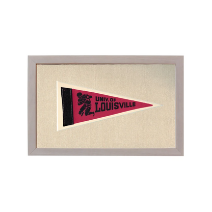 Vintage University of Louisville Pennant | Rare Vintage Wool Felt Pennant Flag | vintageantiquesgifts.com