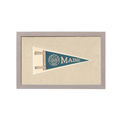 Vintage University of Maine Pennant | Rare Vintage Wool Felt Pennant Flag | vintageantiquesgifts.com