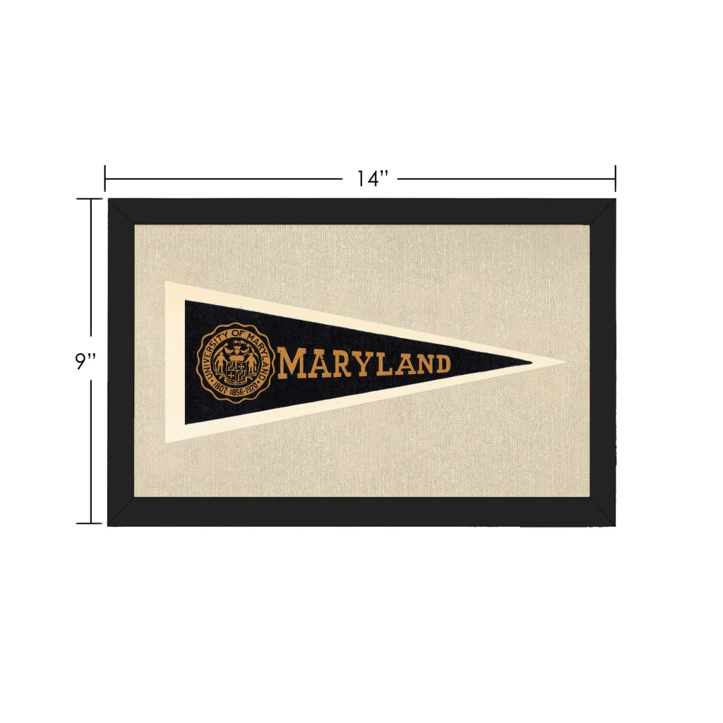 Vintage University of Maryland Pennant | Vintage Collectible Sports Pennant | vintageantiquesgifts.com