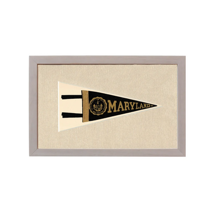 Vintage University of Maryland Pennant | Rare Vintage Wool Felt Pennant Flag | vintageantiquesgifts.com