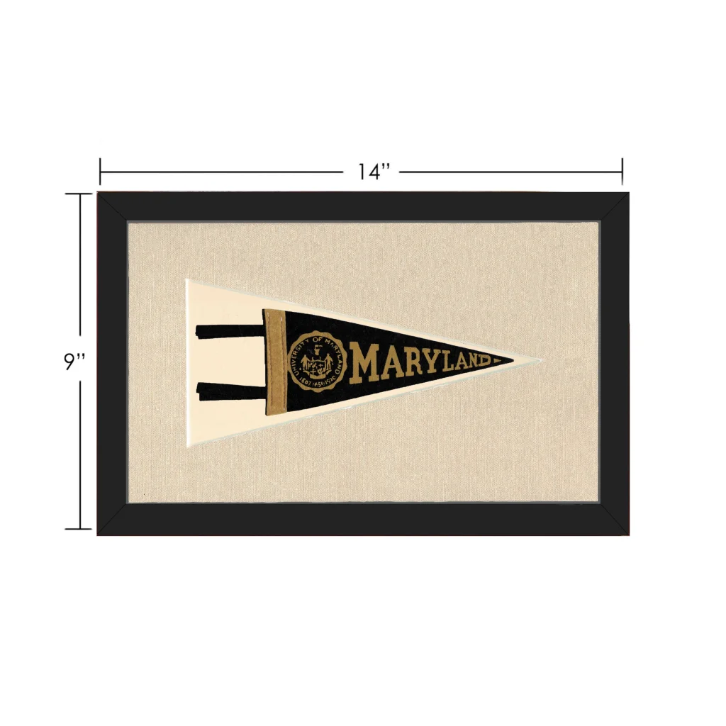 Vintage University of Maryland Pennant | Vintage Collectible Sports Pennant | vintageantiquesgifts.com
