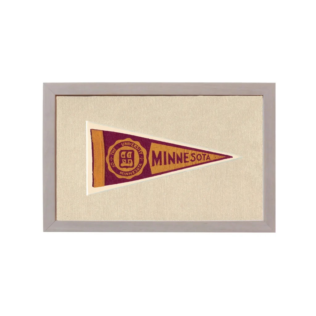 Vintage University of Minnesota Pennant | Rare Vintage Wool Felt Pennant Flag | vintageantiquesgifts.com