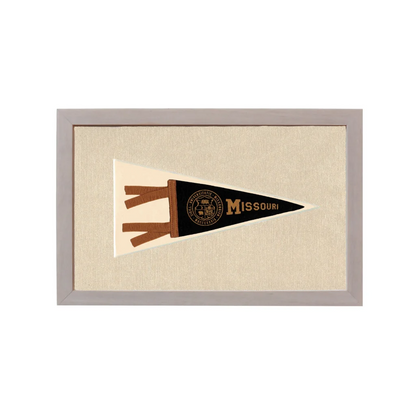 Vintage University of Missouri Pennant | Rare Vintage Wool Felt Pennant Flag | vintageantiquesgifts.com