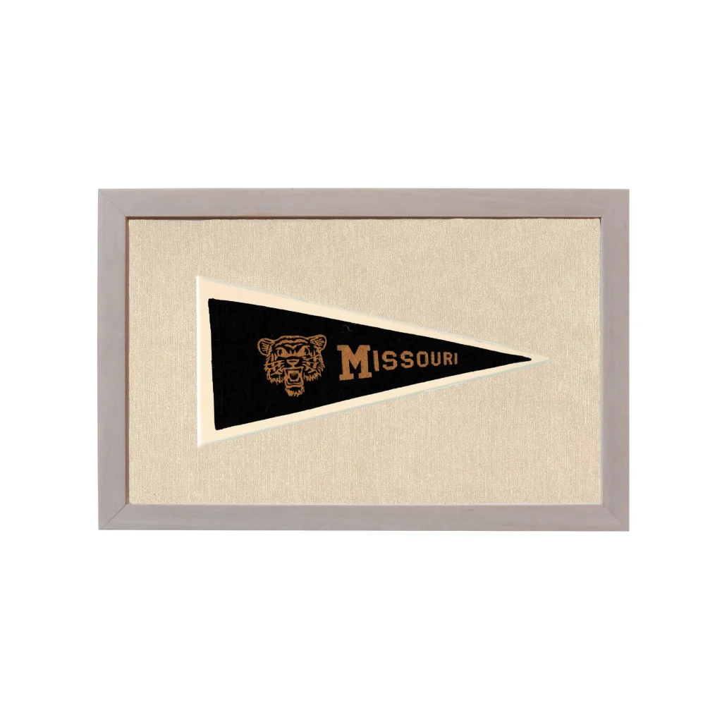 Vintage University of Missouri Pennant | Rare Vintage Wool Felt Pennant Flag | vintageantiquesgifts.com
