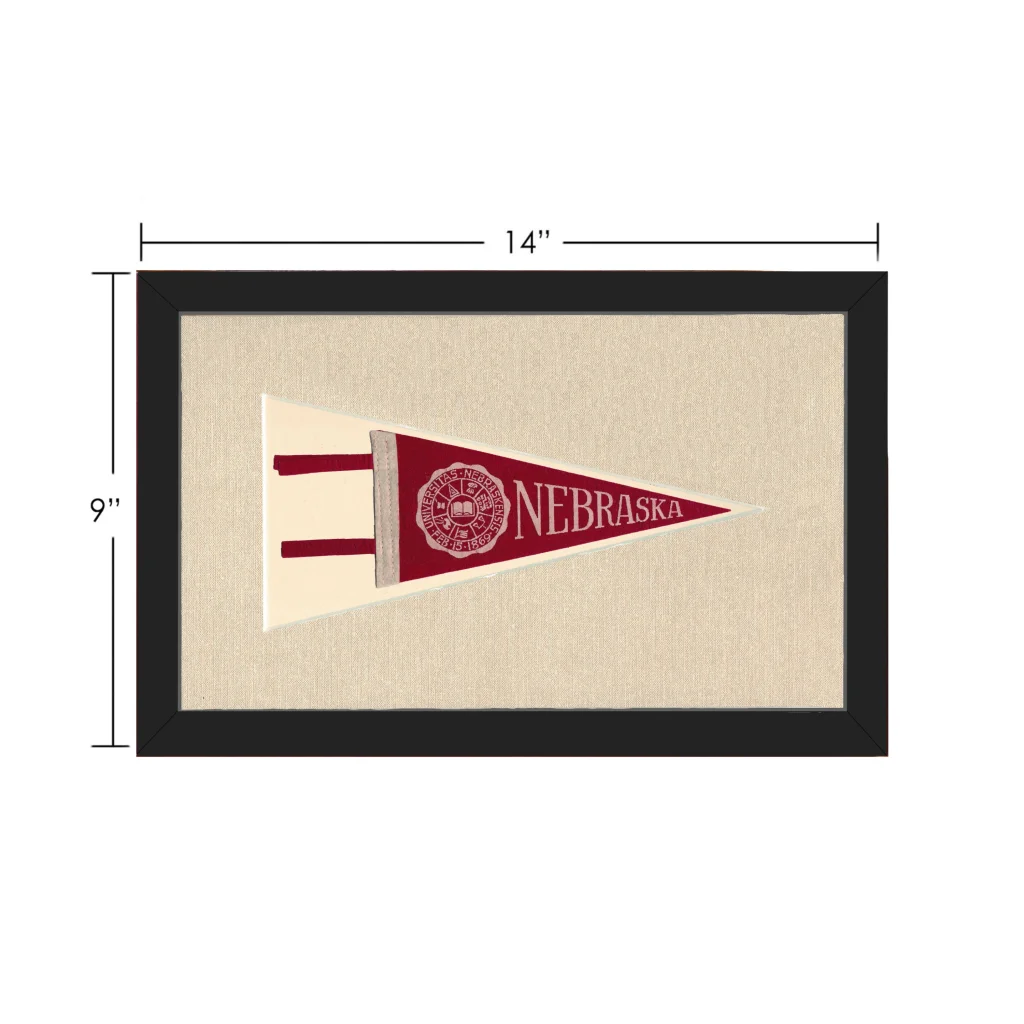 Vintage University of Nebraska Pennant | Vintage Collectible Sports Pennant | vintageantiquesgifts.com