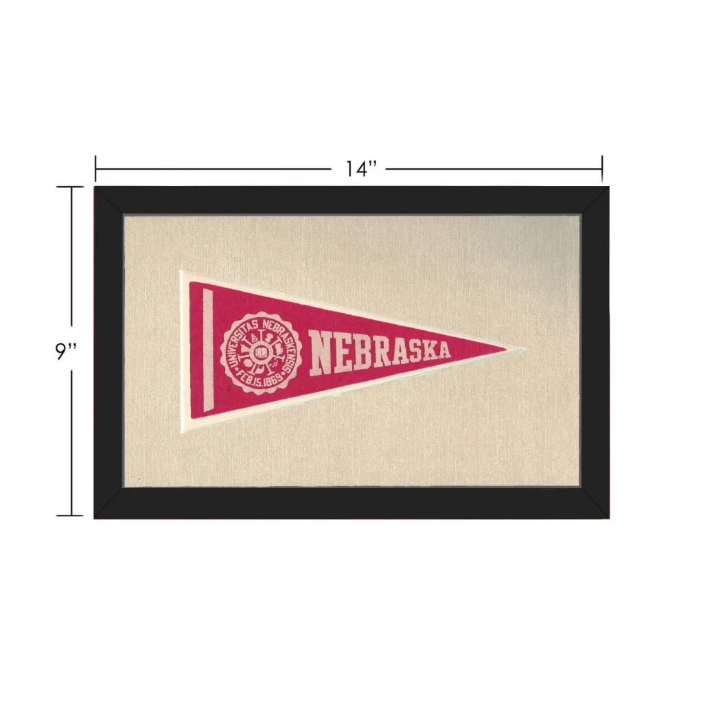 Vintage University of Nebraska Pennant | Vintage Collectible Sports Pennant | vintageantiquesgifts.com