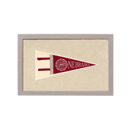 Vintage University of Nebraska Pennant | Rare Vintage Wool Felt Pennant Flag | vintageantiquesgifts.com