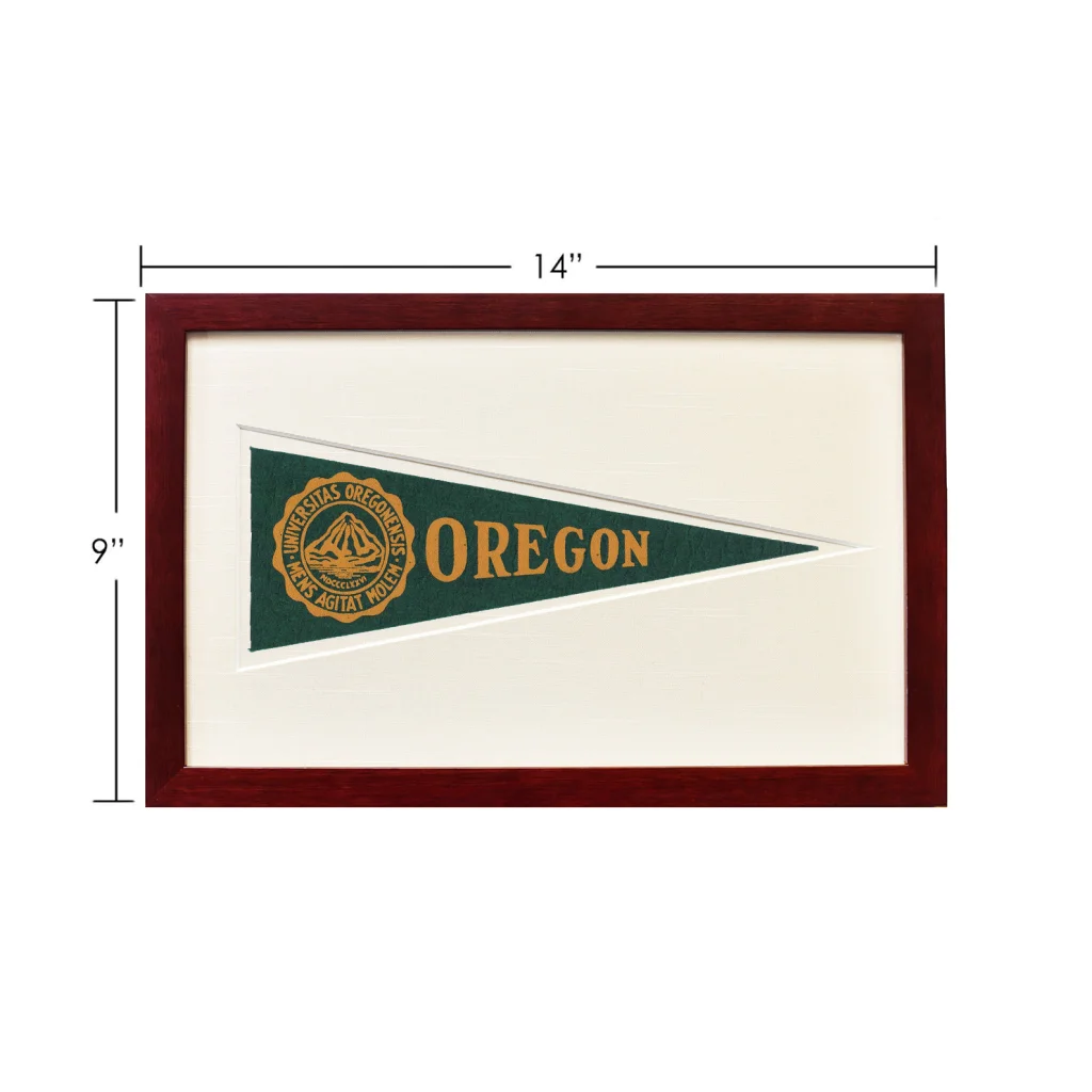 Vintage University of Oregon Hormel Pennant | Rare Vintage Wool Felt Pennant Flag | vintageantiquesgifts.com