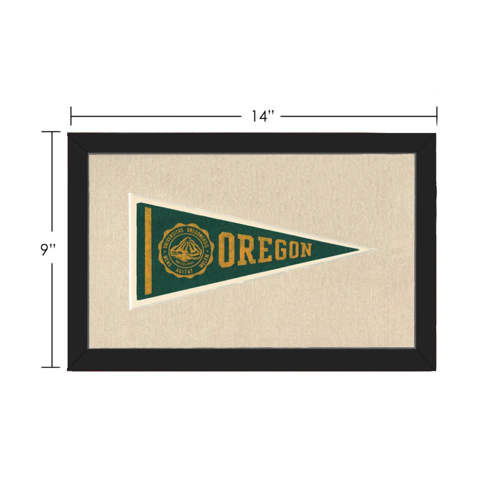 Vintage University of Oregon Pennant | Vintage Collectible Sports Pennant | vintageantiquesgifts.com