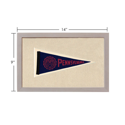 Vintage University of Pennsylvania pennant in navy blue with red lettering