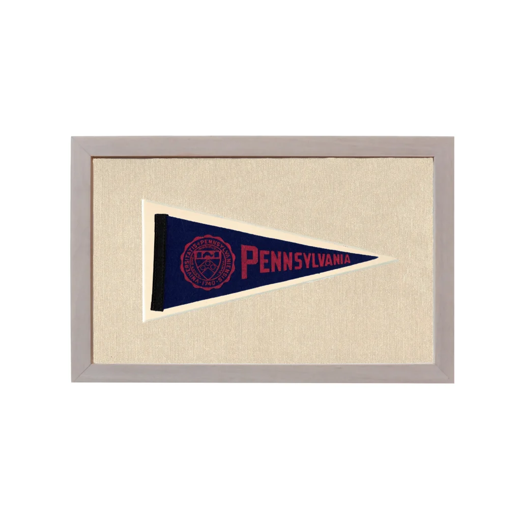 Vintage University of Pennsylvania Pennant | Rare Vintage Wool Felt Pennant Flag | vintageantiquesgifts.com