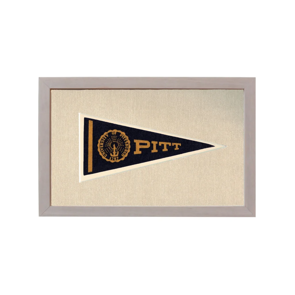 Vintage University of Pittsburgh Pennant | Rare Vintage Wool Felt Pennant Flag | vintageantiquesgifts.com