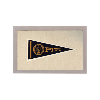 Vintage University of Pittsburgh Pennant | Rare Vintage Wool Felt Pennant Flag | vintageantiquesgifts.com