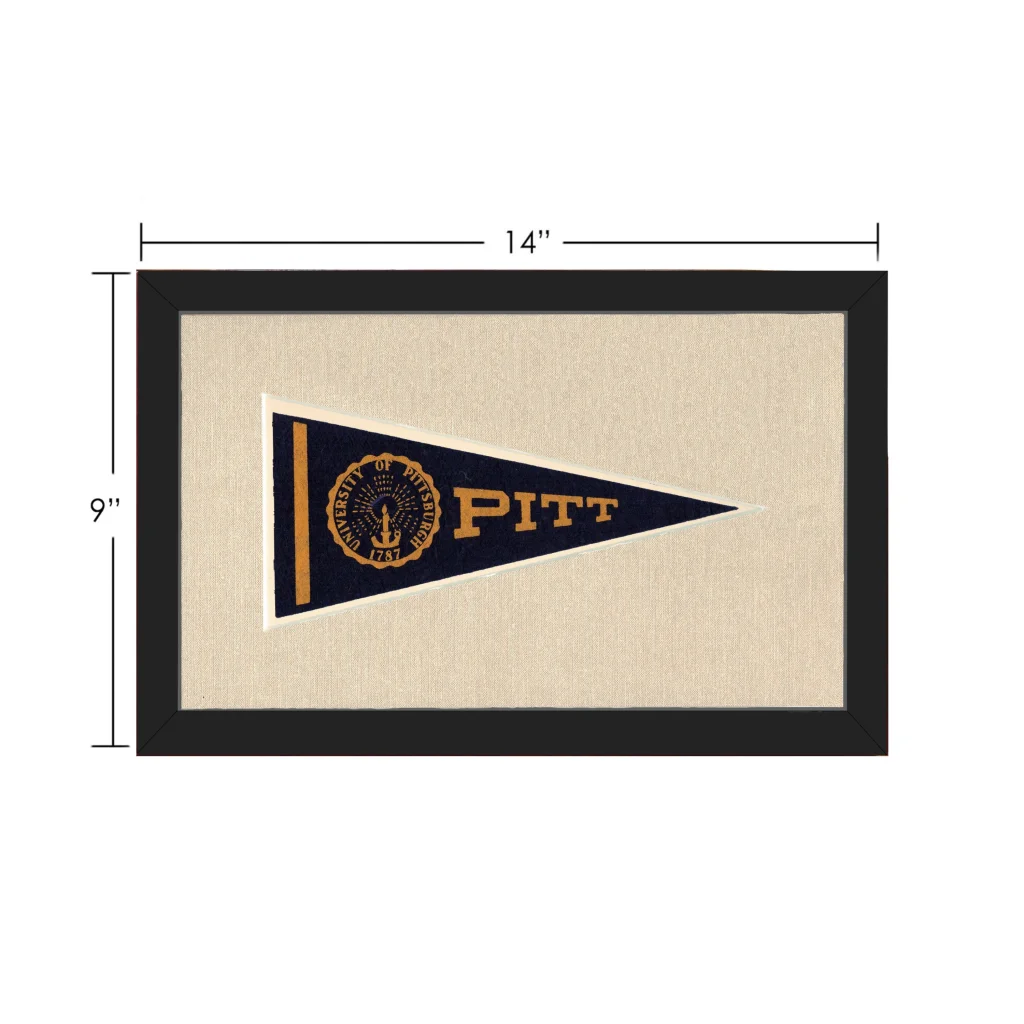 Vintage University of Pittsburgh Pennant | Vintage Collectible Sports Pennant | vintageantiquesgifts.com