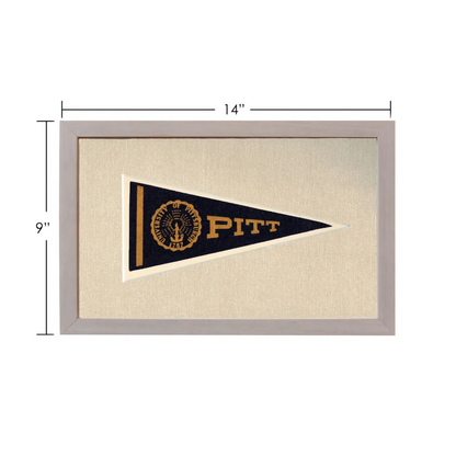 Vintage University of Pittsburgh navy blue gold pennant