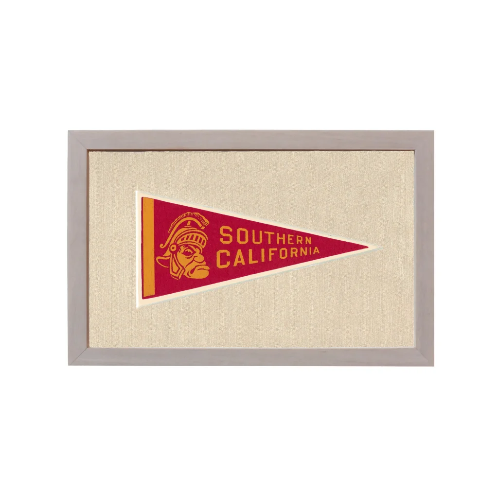 Vintage University of Southern California Pennant | Rare Vintage Wool Felt Pennant Flag | vintageantiquesgifts.com