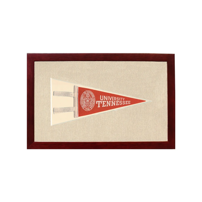 Vintage University of Tennessee Pennant | 1950s Wool Felt Pennant Framed Display | vintageantiquesgifts.com