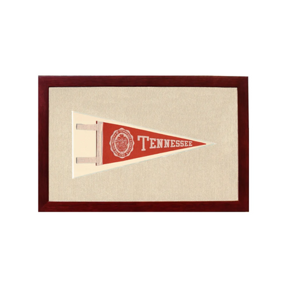 Vintage University of Tennessee Pennant | 1950s Wool Felt Pennant Framed Display | vintageantiquesgifts.com
