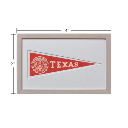 Vintage University of Texas 14-inch wool felt pennant flag