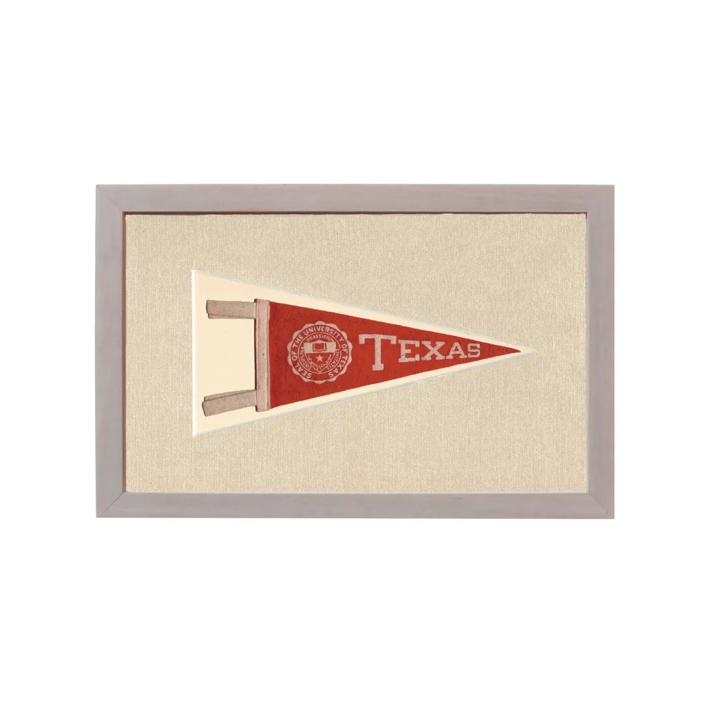 Vintage University of Texas Pennant | Rare Vintage Wool Felt Pennant Flag | vintageantiquesgifts.com