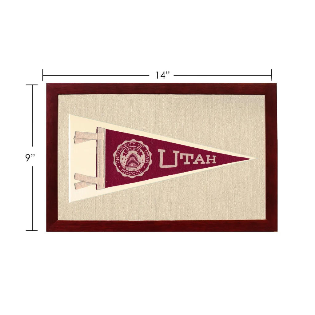 Vintage University of Utah Pennant | Vintage Americana Sports Memorabilia | vintageantiquesgifts.com