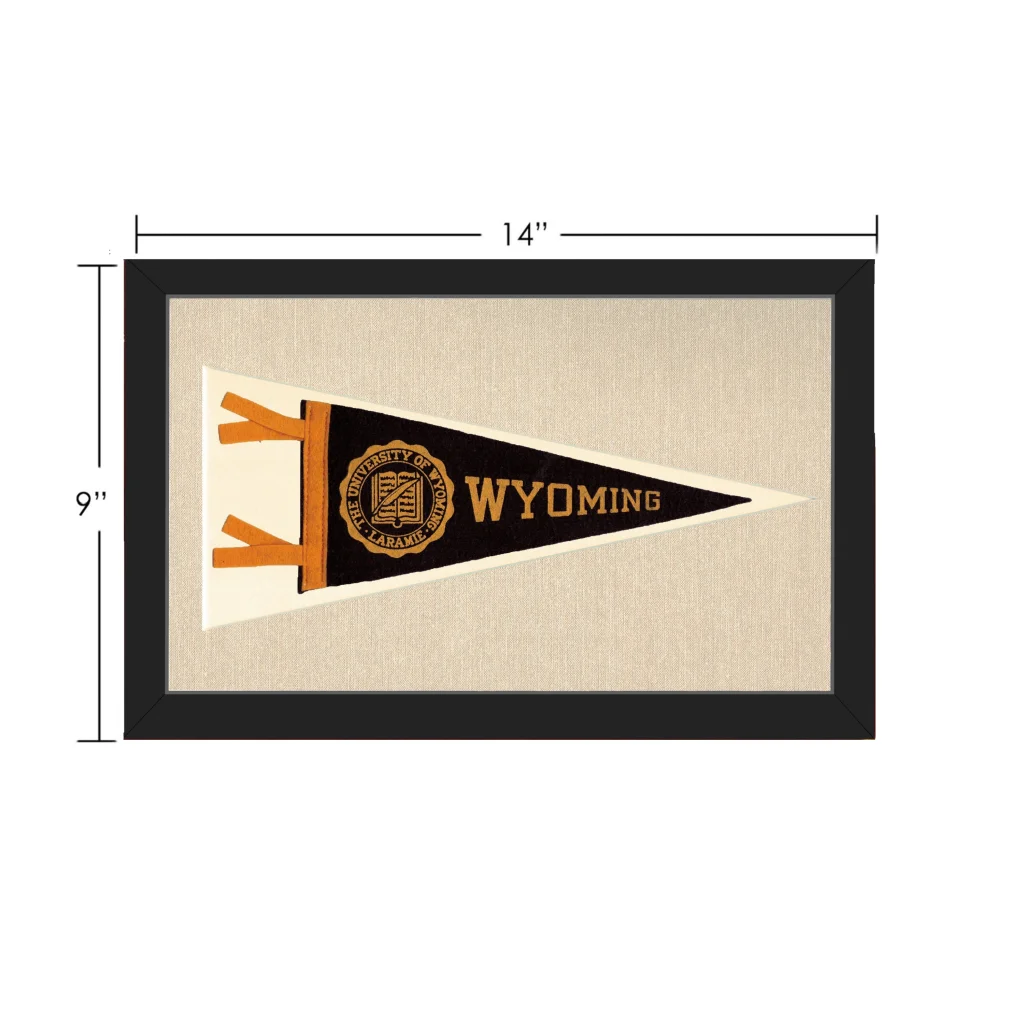 Vintage University of Wyoming Pennant | Vintage Collectible Sports Pennant | vintageantiquesgifts.com