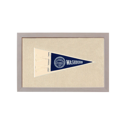 Vintage Washburn University Pennant | Rare Vintage Wool Felt Pennant Flag | vintageantiquesgifts.com