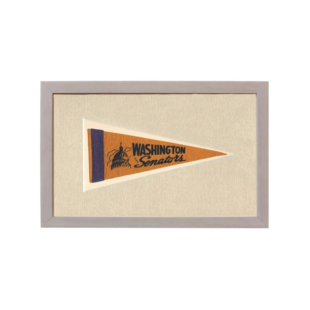 Vintage Washington Senators Pennant | Rare Vintage Wool Felt Pennant Flag | vintageantiquesgifts.com