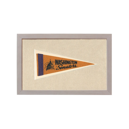 Vintage Washington Senators Pennant | Rare Vintage Wool Felt Pennant Flag | vintageantiquesgifts.com