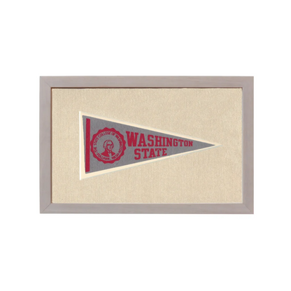 Vintage Washington State University Pennant | Rare Vintage Wool Felt Pennant Flag | vintageantiquesgifts.com