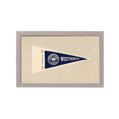 Vintage Westminster College Pennant | Rare Vintage Wool Felt Pennant Flag | vintageantiquesgifts.com