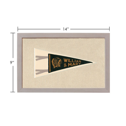 Vintage William & Mary College pennant with indigenous chief design