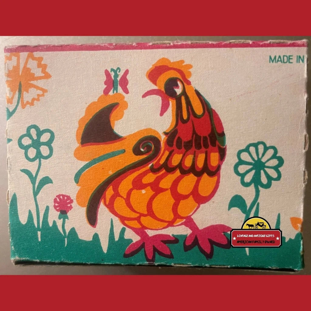 Vintage Tin Wind Up Pecking Chicken Collectible Toy In Box 1970s - 1980s Advertisements Unique Toys Rare 1970s - 80s