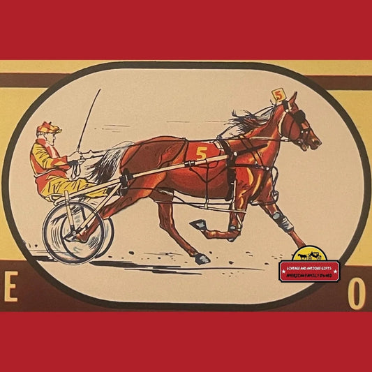 Vintage Winner Crate Label Horse Harness Racing Birds Nest Va 1950s Advertisements Antique Food and Home Misc.
