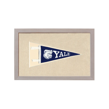 Vintage Yale University Pennant | Rare Vintage Wool Felt Pennant Flag | vintageantiquesgifts.com