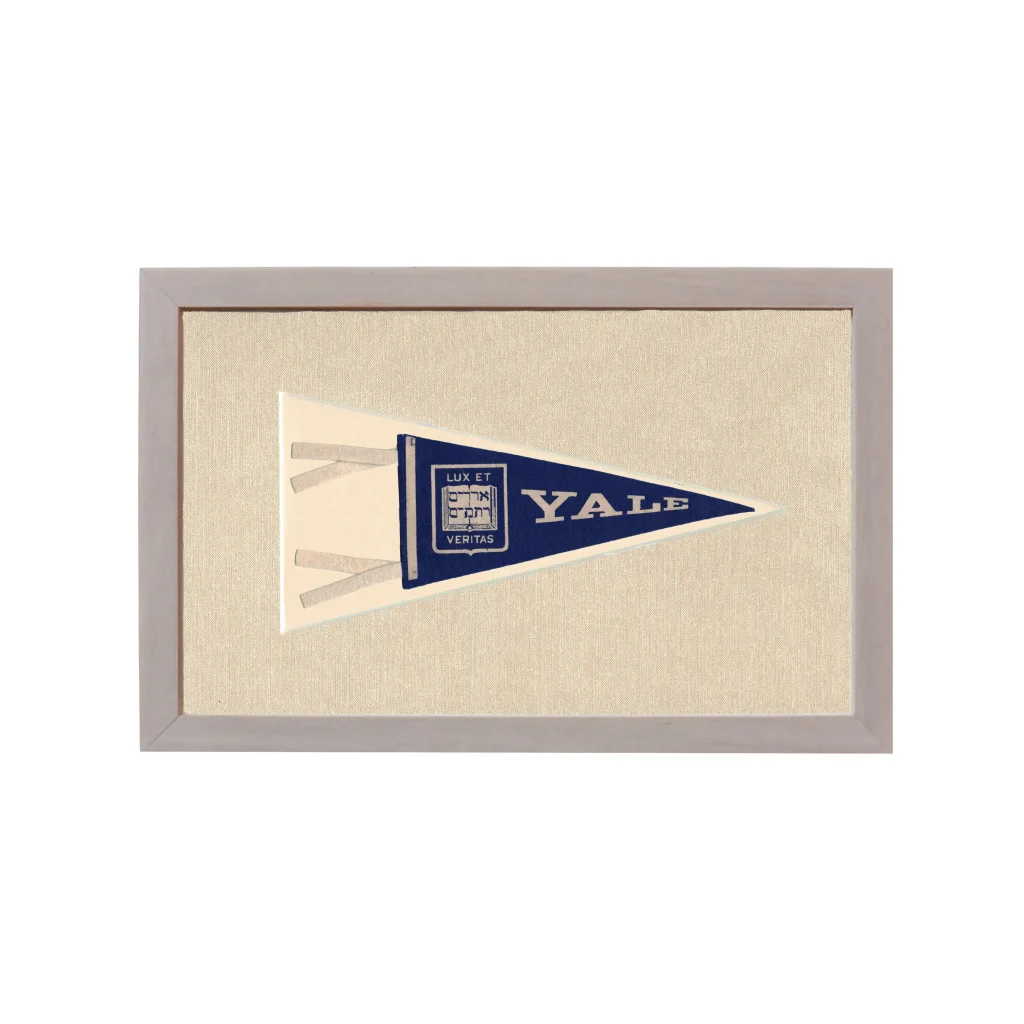Vintage Yale University Pennant | Rare Vintage Wool Felt Pennant Flag | vintageantiquesgifts.com