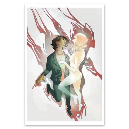 Illustrated embrace in Vivian Deluxe Edition by Angels & Airwaves featuring exclusive Angels