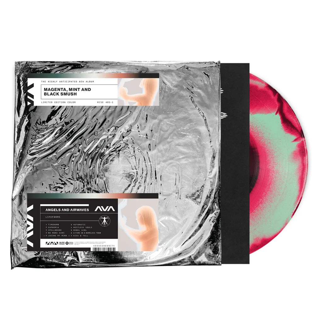 Vinyl record with colorful smush pattern for Vivian Deluxe Edition by Angels & Airwaves