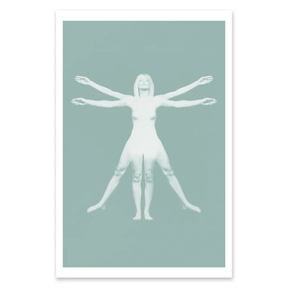 Vivian Deluxe Edition Graphic Novel by Angels & Airwaves featuring a female Vitruvian Man art