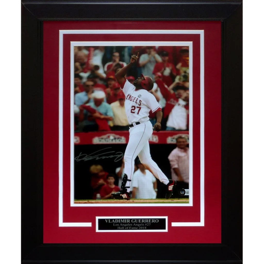 Vladimir Guerrero Sr. autographed deluxe framed 11x14 Los Angeles Angels photo
