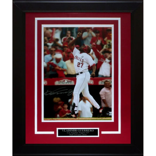 Vladimir Guerrero Sr. autographed deluxe framed 11x14 Los Angeles Angels photo