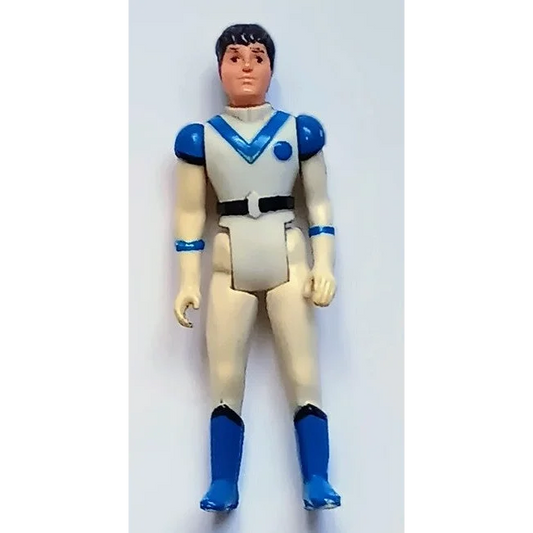 Vintage Voltron action figure Blue Lion Pilot Lance in blue white costume
