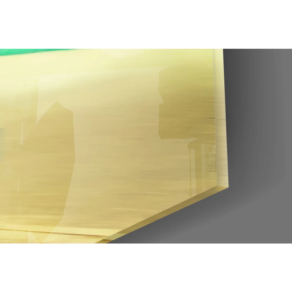 Translucent golden-yellow acrylic glass wall art panel for Vintage Orange VW Van